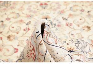 Tappeto Kashan Medaglione Floreale Avorio Rosso 195x300 Cm