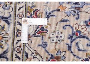 Tappeto Kashan Medaglione Floreale Avorio Blu 300x403 Cm