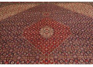 Tappeto Tabriz Stilizzato Rosso Blu Scuro 303x383 Cm