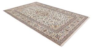 Tappeto Kashan Medaglione Floreale Avorio Blu 198x300 Cm