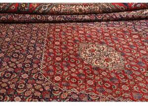 Tappeto Tabriz Stilizzato Rosso Blu Scuro 303x383 Cm