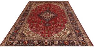 Tappeto Tabriz Stilizzato Rosso Scuro Blu Scuro 200x305 Cm