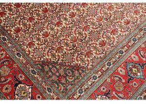 Tappeto Tabriz Stilizzato Rosso Blu Scuro 303x383 Cm
