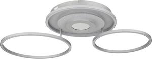 Globo 67824-40 - Plafoniera LED dimmerabile MILES 40W/230V 57x99,2 cm argento + telecomando incluso