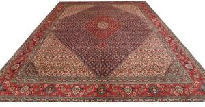 Tappeto Tabriz Stilizzato Rosso Blu Scuro 303x383 Cm