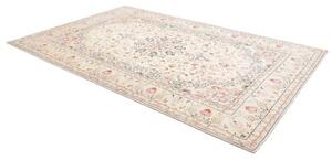 Tappeto Kashan Medaglione Floreale Avorio Rosso 195x300 Cm