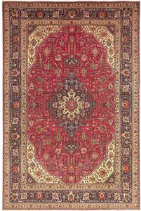 Tappeto Tabriz Stilizzato Rosso Scuro Blu Scuro 200x305 Cm