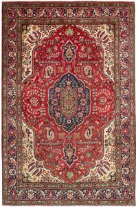 Tappeto Tabriz Medaglione Floreale Rosso Blu Scuro 200x300 Cm