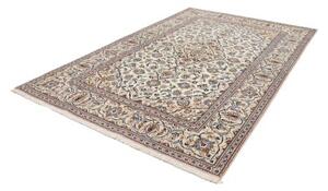 Tappeto Kashan Medaglione Floreale Avorio Blu 198x300 Cm