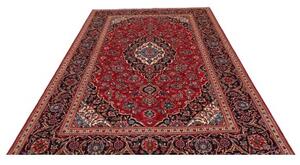 Tappeto Ardakan Medaglione Floreale Rosso Blu Scuro 195x305 Cm