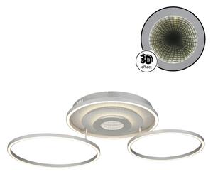 Globo 67824-40 - Plafoniera LED dimmerabile MILES 40W/230V 57x99,2 cm argento + telecomando incluso