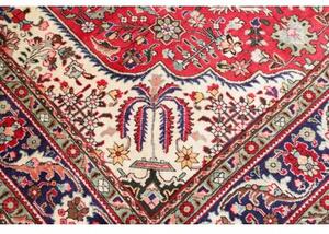 Tappeto Tabriz Medaglione Floreale Rosso Blu Scuro 200x300 Cm