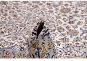 Tappeto Kashan Medaglione Floreale Avorio Blu 300x403 Cm