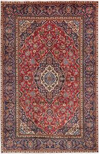 Tappeto Ardakan Medaglione Floreale Rosso Blu Scuro 192x303 Cm