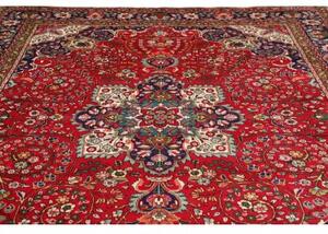Tappeto Tabriz Medaglione Floreale Rosso Blu Scuro 260x336 Cm