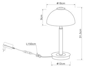Globo 21953N - Lampada da tavolo dimmerabile a sfioramento ULDIN LED/7W/230V 3000K cromo opaco