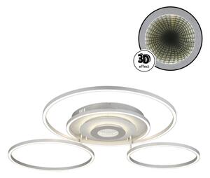Globo 67824-60 - Plafoniera LED dimmerabile MILES 60W/230V 80,8x99,2 cm argento + telecomando