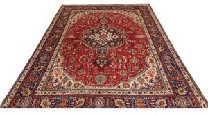 Tappeto Tabriz Stilizzato Rosso Mattone Blu Scuro 200x303 Cm