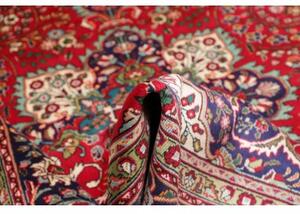 Tappeto Tabriz Medaglione Floreale Rosso Blu Scuro 260x336 Cm