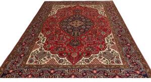 Tappeto Tabriz Stilizzato Rosso Blu Scuro 204x290 Cm