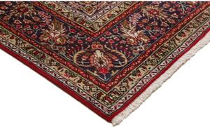 Tappeto Tabriz Medaglione Floreale Rosso Blu Scuro 202x300 Cm