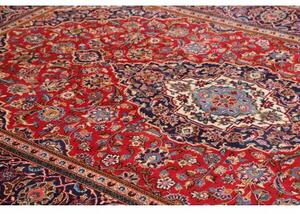 Tappeto Ardakan Medaglione Floreale Rosso Blu Scuro 192x303 Cm