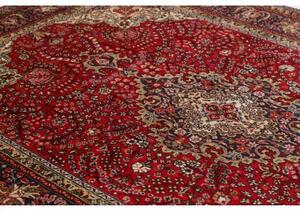 Tappeto Tabriz Medaglione Floreale Rosso Blu Scuro 202x300 Cm