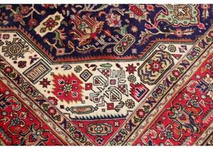 Tappeto Tabriz Stilizzato Blu Scuro Rosso Mattone 208x313 Cm