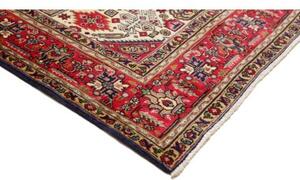Tappeto Tabriz Stilizzato Blu Scuro Rosso Mattone 208x313 Cm