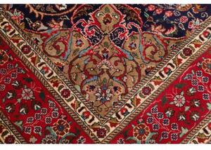 Tappeto Tabriz Medaglione Floreale Blu Scuro Rosso 205x300 Cm