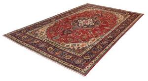 Tappeto Tabriz Stilizzato Rosso Mattone Blu Scuro 200x303 Cm
