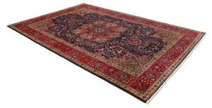 Tappeto Tabriz Medaglione Floreale Blu Scuro Rosso 205x300 Cm