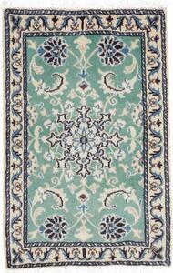 Tappeto Nain Kashmar Stilizzato Verde Acqua Avorio 60x90 Cm