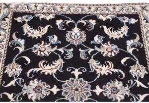 Tappeto Nain Kashmar Floreale Blu Scuro Avorio Corsia 77x210 Cm