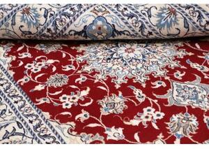 Tappeto Nain Kashmar Medaglione Floreale Rosso Avorio 148x200 Cm