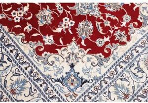 Tappeto Nain Kashmar Medaglione Floreale Rosso Avorio 148x200 Cm