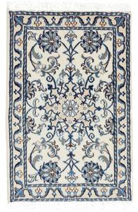 Tappeto Nain Kashmar Medaglione Floreale Avorio Blu 60x90 Cm