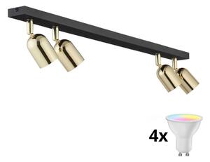 Faretto LED RGBW dimmerabile TOP 4xGU10/6,5W/230V 2700-6500K nero/oro