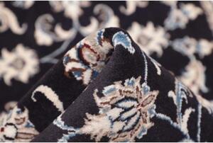Tappeto Nain Kashmar Floreale Blu Scuro Avorio Corsia 77x210 Cm