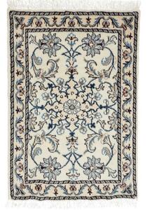 Tappeto Nain Kashmar Medaglione Floreale Avorio Blu 60x90 Cm