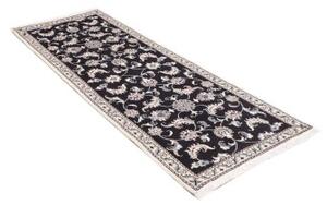 Tappeto Nain Kashmar Floreale Blu Scuro Avorio Corsia 77x210 Cm