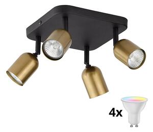 Faretto LED RGBW dimmerabile TOP 4xGU10/6,5W/230V 2700-6500K oro/nero