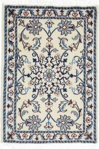 Tappeto Nain Kashmar Medaglione Floreale Avorio Blu 60x90 Cm