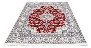 Tappeto Nain Kashmar Medaglione Floreale Rosso Avorio 148x200 Cm