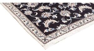 Tappeto Nain Kashmar Floreale Blu Scuro Avorio Corsia 77x210 Cm