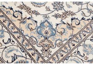 Tappeto Nain Kashmar Medaglione Floreale Avorio Blu 198x295 Cm