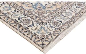 Tappeto Nain Kashmar Medaglione Floreale Avorio Blu 198x295 Cm