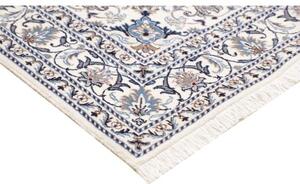 Tappeto Nain Kashmar Medaglione Floreale Blu Notte Avorio 150x210 Cm