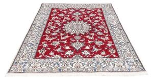 Tappeto Nain Kashmar Medaglione Floreale Rosso Bianco Avorio 148x195 Cm