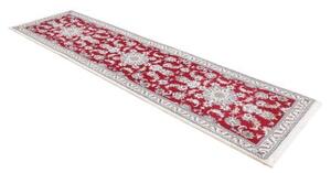 Tappeto Nain Kashmar Stilizzato Rosso Avorio Corsia 83x293 Cm